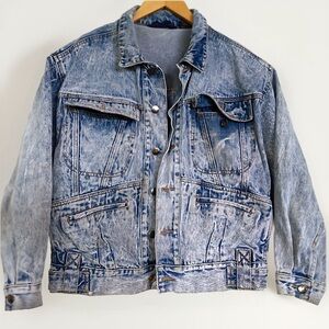 1980’s Acid Wash Denim Jacket Women’s Medium